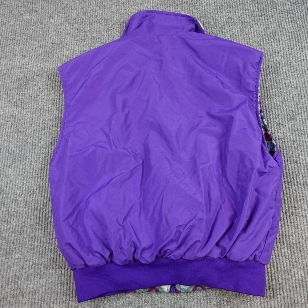 Vintage Colorado Rockies Vest Womens Large Purple MLB Reversible Columbia Fleece - Picture 3 of 10